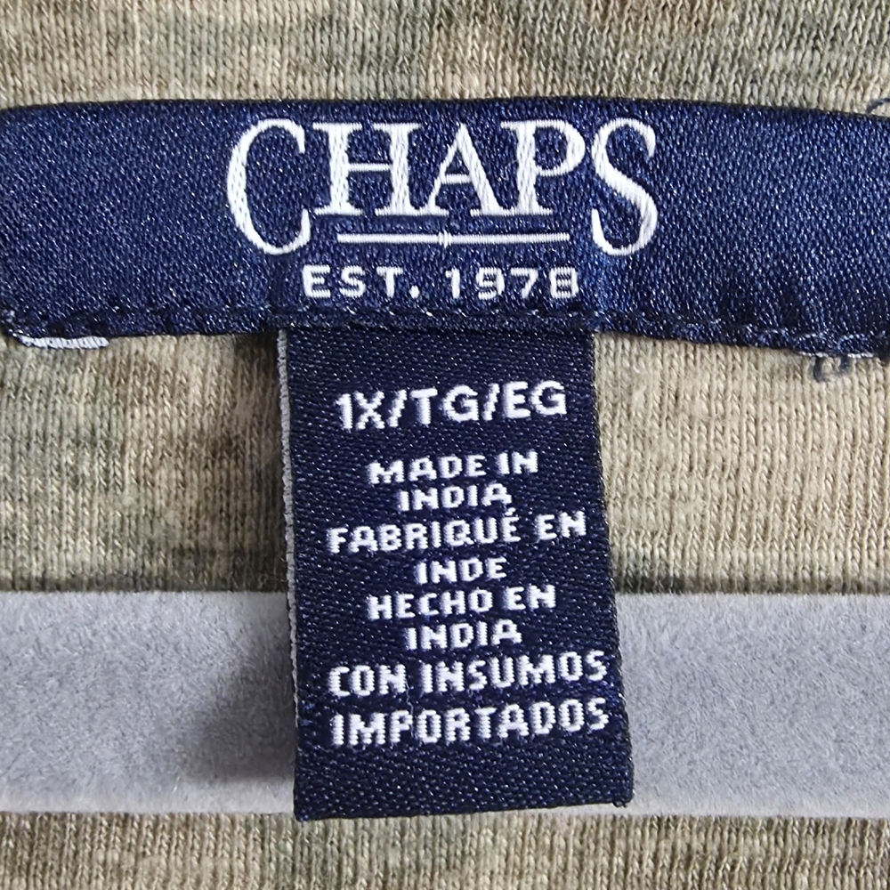 Chaps Women's Beige Camouflage Top - Picture 4 of 4